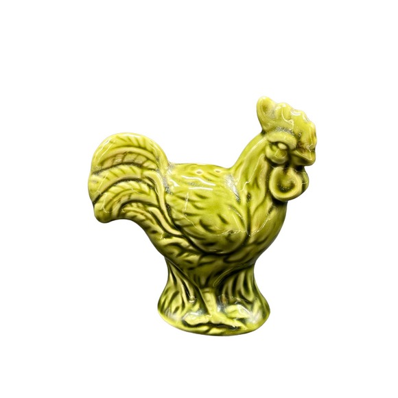 Ceramic Green Rooster Pepper Shaker Rustic Country - Picture 1 of 3
